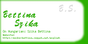 bettina szika business card